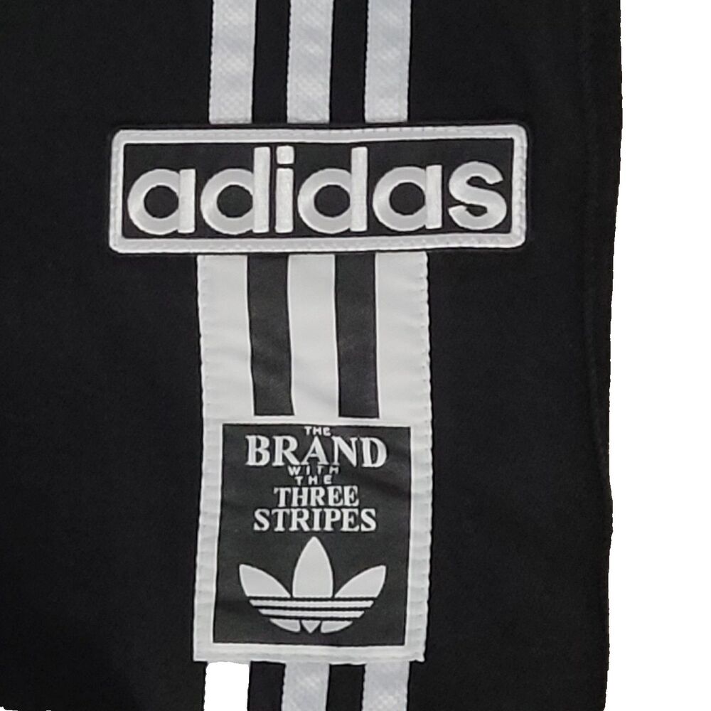 NWOT Adidas Adibreak Denim Two-In-One Jeans Womens 32 Black White Baggy Skater - Picture 5 of 16